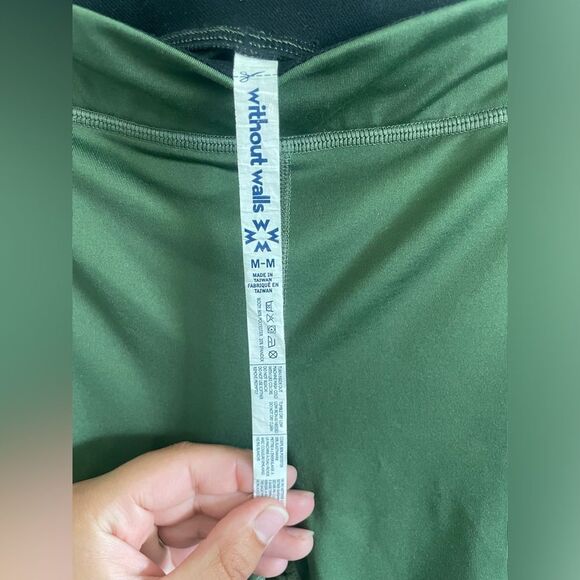 Without Walls Olive Green Ankle Yoga Athletic Cropped  Leggings SZ M - Picture 3 of 5